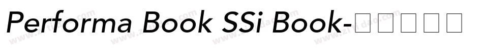Performa Book SSi Book字体转换
